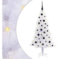 Syfax Kunstkerstboom met 150 LED Wit 150 cm PVC en Staal