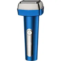 Zelurxx Elektrische scheerapparaat voor heren, 5 scheerkopjes, nat/droog, LED-display, USB-C, baard- en precisietrimmer, waterdicht, reisslot, blauw