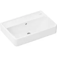 Hansgrohe Wastafelblad Compact Xanuia, 550x370 mm, zonder kraangat, met overloop, wit, 60210450
