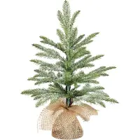 Black Box Trees Brewer Kunstkerstboom in Jute - H45 x Ø36 cm - Frosted Green