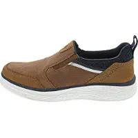 Bugatti Instappers 'Ase' navy / cognac / wit