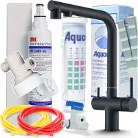 ARI Keukenmengkraan Venom 2 met aansluiting voor waterfilter, uitschuifbare douche, 360 graden draaibaar, mat zwart