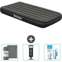 Bestway opblaasbare luchtbed - 1 persoon - 99 x 188 x 28 cm - Blauw - Inclusief accessoires