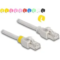 DeLOCK Network cable RJ45 Cat.6A S/FTP with colored clips 5 m