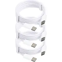 MMOBIEL 3x USB - C naar USB - C Oplaad Kabel 1 meter Wit - voor Telefoon / Tablet / Laptop