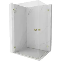 Mexen Lunar-B Duo douchecabine scharnierdeur 95 x 90 , transparant, goud - 832-095L-090P-50-00