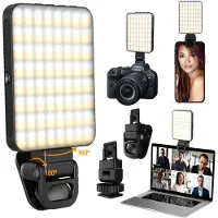 Zelurxx Magnetisch vullicht, mobiele telefoonlicht, cameravlamp, selfie-lamp, 3 kleurmodi, 2000mAh batterij, livestream-lamp