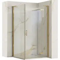REA Cabine De Douche Hugo 100x80 Gold Brush