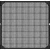 SCHELLENBERG 70482 120 x 120 cm, antracietkleurig magnetisch vliegenscherm met glasvezelgaas, flexibel magnetisch frame zonder boren, insectenhor voor ramen incl. bevestigingsbeugels