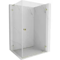 Mexen Lunar-B L douchecabine scharnierend rechts 95 x 80 , transparant, goud - 832L-095-080-50-00-P