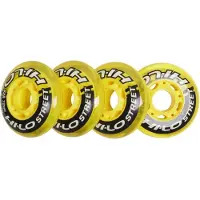 HI-LO Street Roller Hockey Wielen (4 Pack) Geel 72 Mm