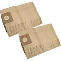VHBW 20 stuks stofzakken, compatibel met Kärcher WD 5.000 - WD 5.999, Xpert NT 360 stofzuigers - 27 cm x 27 cm, bruin