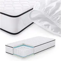 Akord Springs Matras met Beschermer 90x190 cm / Spring Pocketveringmatras / Binnenveringsmatras / Pocketvering met 7 Comfortzones / Afneembare waterdichte tijk / H3 Hardheid