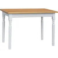 Koma Tools Witte tafel II, gemaakt van massief grenenhout, met een tafelblad in de kleur Alder, afmetingen 100 x 60 cm