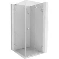 Mexen Lunar-F L opvouwbare douchecabine rechts 100 x 100 , transparant, chroom - 836L-100-100-01-00-P