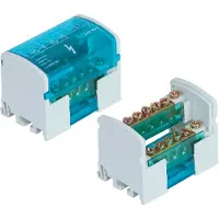 Pawbol Aansluitklem, 2x7, verdeelblok, 2-rijig, schroefklem voor DIN-rail TH35