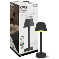 Calex oplaadbare tafellamp | Lucca | RGB + 3000K | Dimbaar | IP54 | Zwart