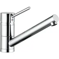 Kludi Scope Keukenmengkraan 10.6cm 3/8 inch flexibele slang 1 kraangat temperatuurbegrenzing Chroom glans