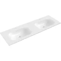 Mexen Vela ingebouwde wastafel dubbel 141 x 46,5 cm, wit glans - 25231400D