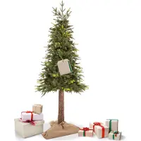 Springos Kunstkerstboom Op Stam | Dennenhout | 220 cm | Zonder Verlichting