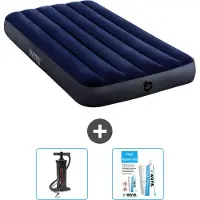Intex Luchtbed 1-Persoons + Accessoires (3-delig)