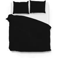 Zohome Zo Home Dekbedovertrek Katoen Satijn Satinado Uni - night black 240x200/220cm