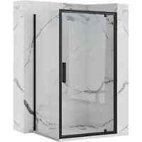 REA Rapid Swing - Hoekdouchecabine - Zwart - 70X90 Rechthoek - 70X90X195Cm