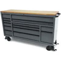 HBM gereedschapswagen, 14 laden, 182 cm, grijs