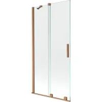 Mexen Velar badwand 2-delige schuifdeur 90 x 150 , transparant, geborsteld koper - 896-090-000-01-65