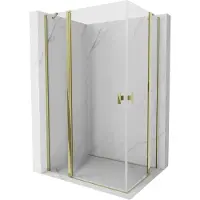 Mexen Mist Duo douchecabine zwaaiend 120 x 85 , transparant, goud - 8A4-120-085-50-00