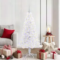 Prolenta Maison Exclusive - Kunstkerstboom, wit, 150 cm, gemaakt van PVC en staal