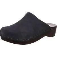 Berkemann VELOURS TOEFFLER houten slipper, uni, blauw, artikelnummer 00404-396, merk , maten: 43 1/3 (9)