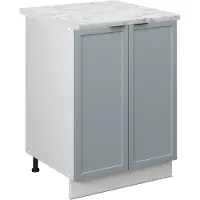 Vicco Fame-Line Keukenonderkast – 60 cm, WB Marmer Licht blauw-grijs