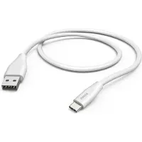 Hama USB-A naar USB-C kabel - USB-C oplaadkabel- 1,5 meter - Geschikt voor Smartphone en Tablet - Wit