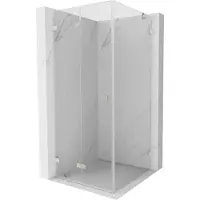 Mexen Lunar-F opvouwbare douchecabine links 90 x 80 , transparant, geborsteld nikkel - 836-090-080-97-00-L