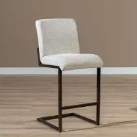 Livin24 Barkruk Lio gemêleerde stof off white/bruin 70 cm