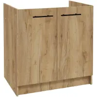 Stamar - Keukenkast 80cm - Onderkast met deuren - Eiken Goud