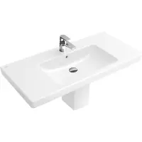Villeroy & Boch Villeroy en Boch Subway 2.0 meubelwastafel 80x47cm 1 kraangat met overloop ceramic+ wit