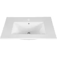 Comad Lava keramische wastafel 81x46cm wit glans
