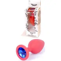 Xiaomi Butt plug - Anaal plug- Jawellery Red 100% Siliconen PLUG Medium- Blue Diamond