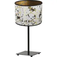 Light11 HOME GIA tafellamp, lampenkap met gouden motief