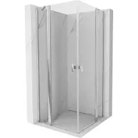 Mexen Mist Duo draaideur douchecabine 90 x 90 , transparant, chroom - 8A4-090-090-01-00