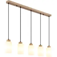 Globo Hanglamp Rowena 5 Lichts Hout