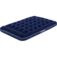Bestway Opblaasbaar luchtbed Blue Horizon Step met ingebouwde voetpomp, formaat Double XL/Lo, 191 x 137 x 28 cm