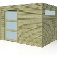 Fjordholz | Tuinhuis QBH2S 300x300 + Ext 300 | Hogedruk Geïmpregneerd Groen