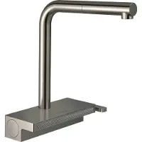 Hansgrohe M81 - Aquno Select keukenkraan met uittrekbare vuistdouche en platte douchestraal, sBox, RVS look 73830800