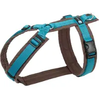 AnnyX Hondentuig - FUN - Speurtuig - Turquoise/Bruin - maat XS - Borstomvang 43-52cm - Gewicht hond 6 -12 kg