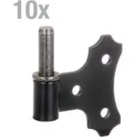 Alberts 863845 plaatduim met sierplaat | om vast te schroeven | zwarte dompellak | doornmaat Ø14 mm | plaat 94 x 94 mm | Set van 10