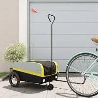 Prolenta Maison Exclusive - Fietsaanhanger, zwart en geel, 30 kg, staal