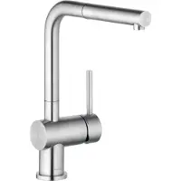 Kludi L Steel - Keukenkraan met uittrekbare sproeikop, geborsteld rvs 45851F877